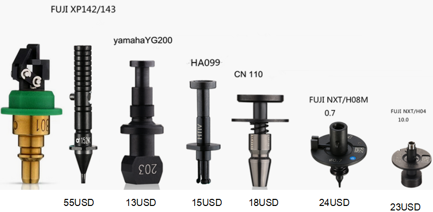 FUJI XP242 243 10.0 Nozzle .FUJI NXT Nozzles for Heads H01, H04, H04S, H08/H12, H08M and H24