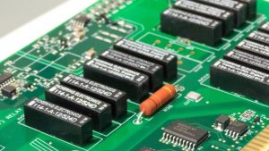 Typical PCB using surface mount technology Typical PCB using surface mount technology