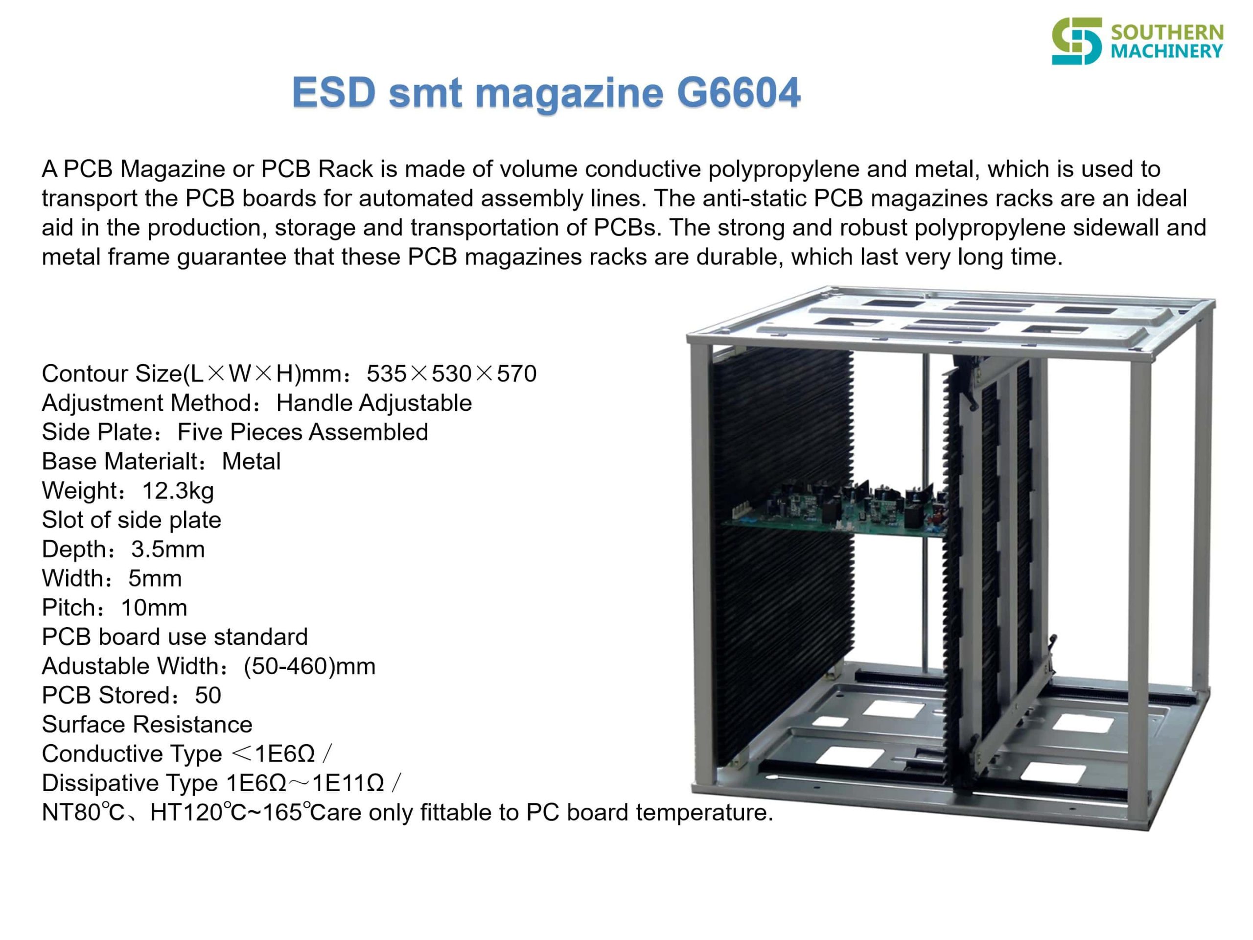 SMT PCB ESD Magazine Rack G6604 (50-460)mm - 图片 3