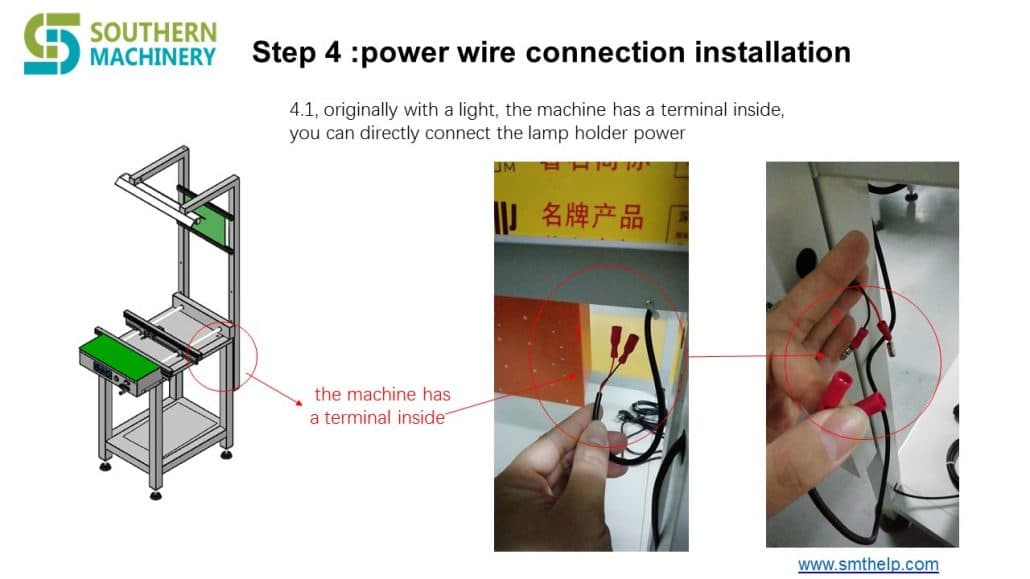 Conveyor Lighting Stand Installation 