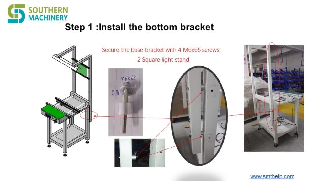 Conveyor Lighting Stand Installation 1