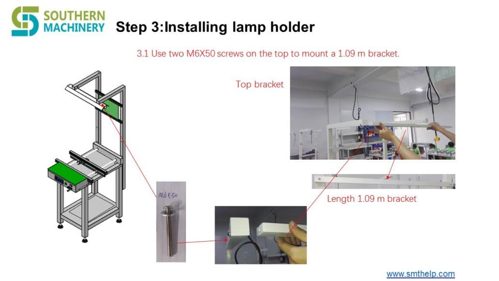 Conveyor Lighting Stand Installation 