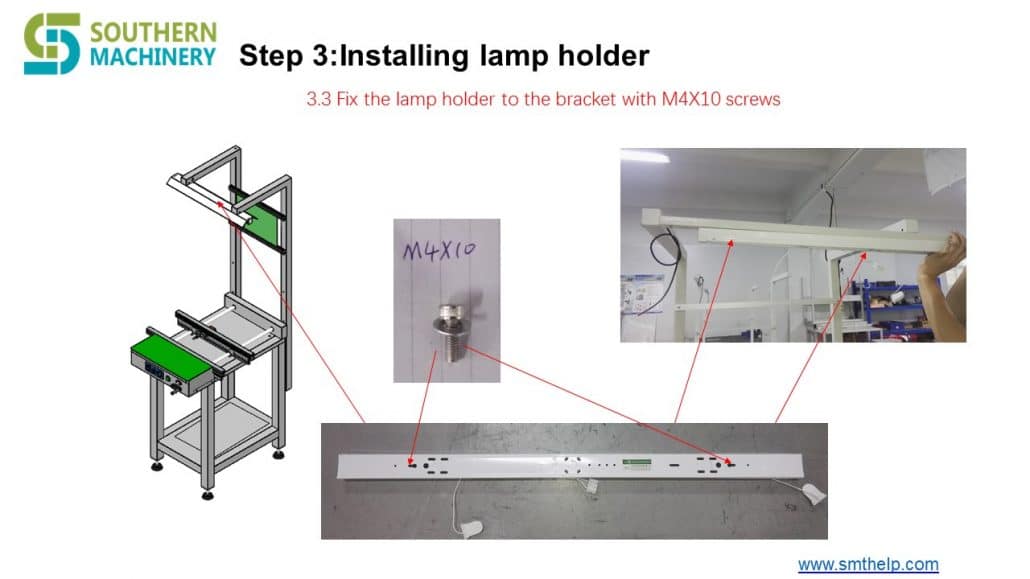 Conveyor Lighting Stand Installation 