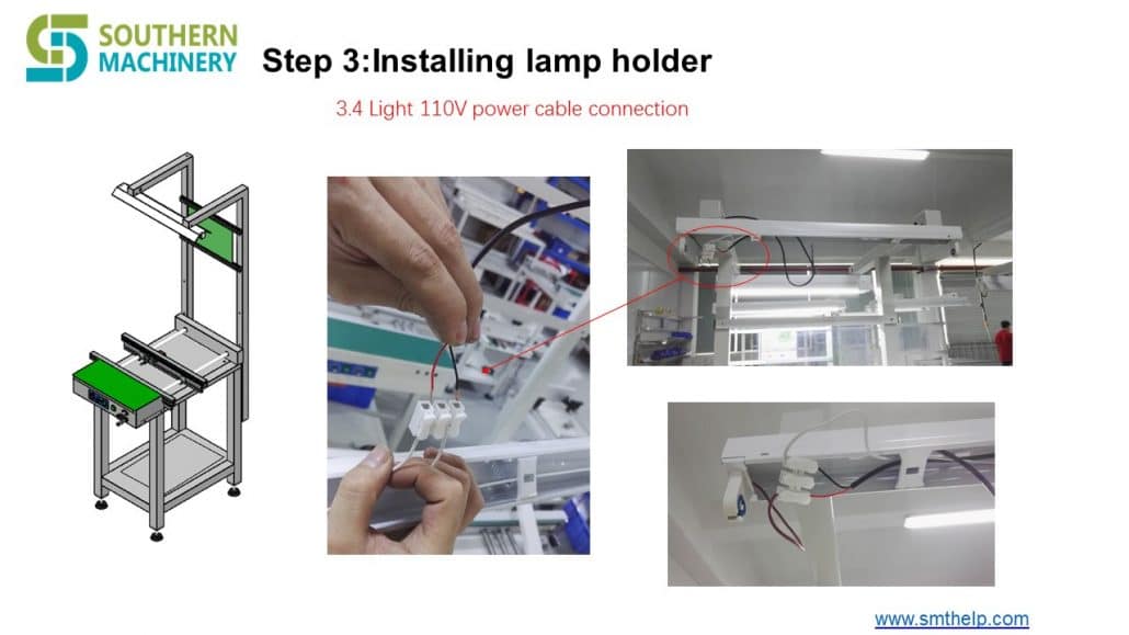 Conveyor Lighting Stand Installation 