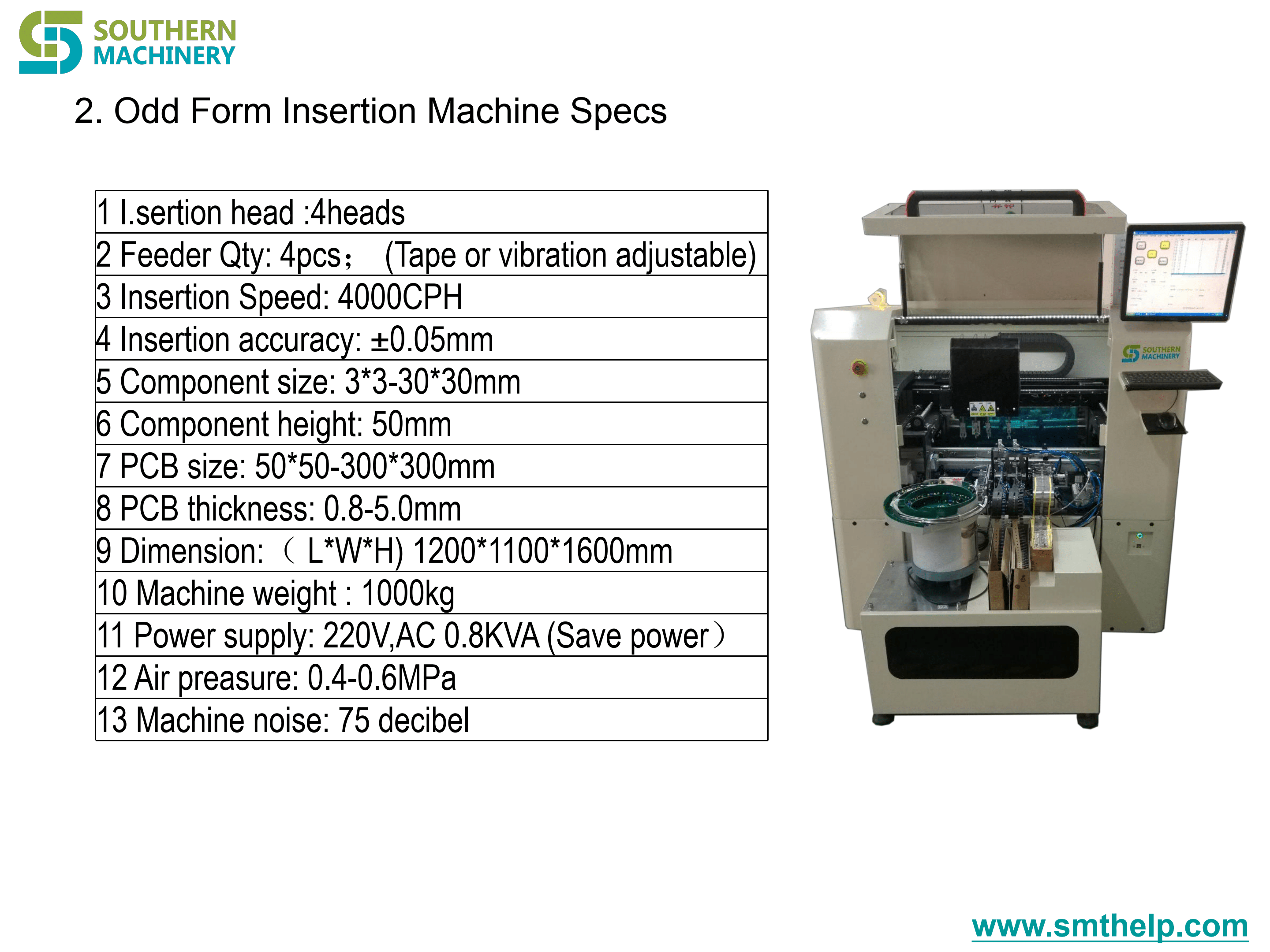 S-70LD Odd Form Insertion Machine